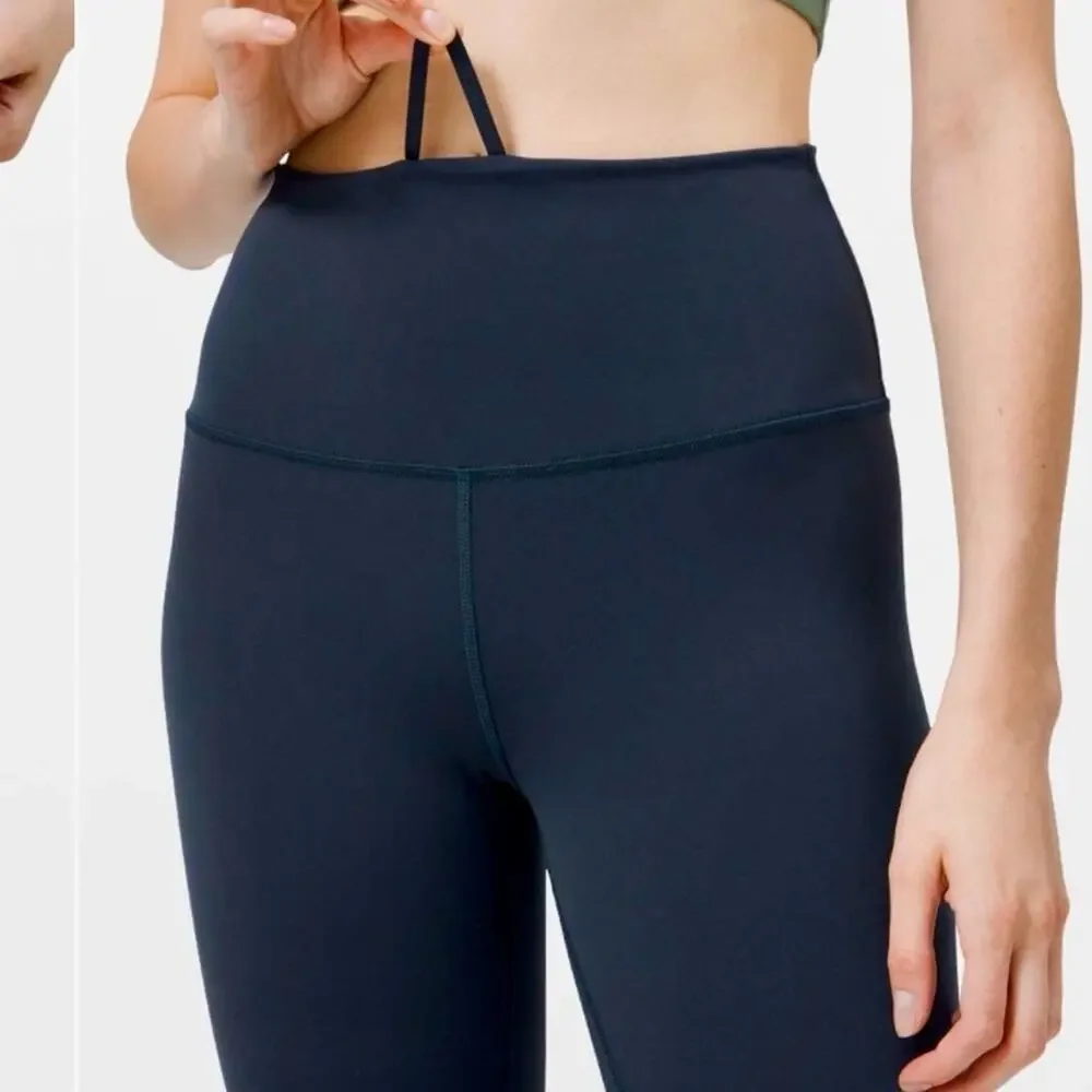 Lululemon Wunder Train super-hi rise cropped leggings in true navy size 6
